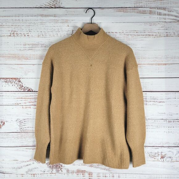 Everlane Womens XS Camel Cozy Wool Yak Hair Blend Pullover Sweater **FLAW-STAIN* - Picture 1 of 10